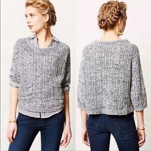 Anthropologie Moth Marled Swing Pocket Sweater